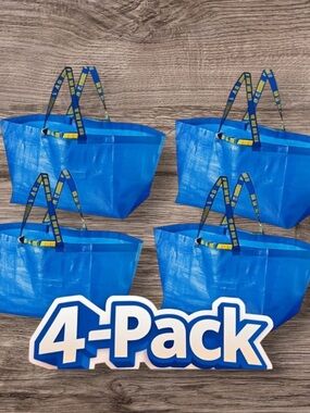 4 Ikea Frakta Bags, Brand new with tags.